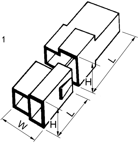 Koblingsblokk for flatstifthylser 1,5-6 mm²